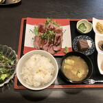 季旬 やま田 - サーロインステーキ御膳　1500円