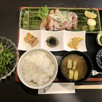 季旬 やま田 - 水郷鶏の塩焼き鳥定食　税込1300円
