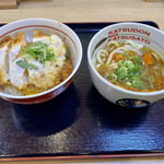 かつさと - うどんランチ かつ丼に日替わりカレーうどん