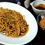 快活CLUB  - 料理写真:ミートスース＋かにクリームコロッケ