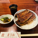 うなぎのまつ嘉 - うな丼、きも吸い、お新香