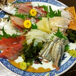 いわし料理 円芯 - 刺身盛り合わせ♪