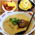 天下第一 - パイカラーメン+天津丼+無料のキムチ