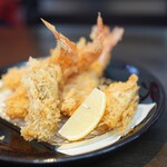 馬酔木 - 海老フライ定食+牡蠣フライ