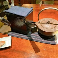 蕎麦懐石 無庵 - 蕎麦焼酎の蕎麦湯割。