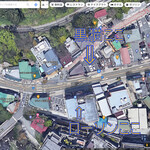 LAWSON 箱根湯本店 - ここで遭遇しました（衛星から）