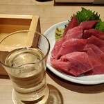 新橋 シロマル。 - 陸奥八仙(青森県)、中落ち(390円)