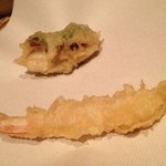 無垢とうや - 海老、兵庫産太刀魚の天ぷら
