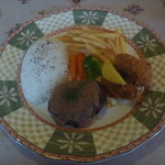 田舎の洋食屋 キッチン フレカンテ  - Bランチ　和風ハンバーグ＆カキフライ　1350円