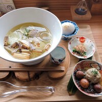 麺屋割ぽう ツクリ茸 - 味玉追加