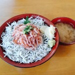 魚河岸 丸天 - しらす桜えび丼