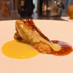 イチリン ハナレ - ⑨【蓮根三兄弟】
      ★ 茨城産の揚げ糸引き蓮根、2種のソース(マスタード、黒酢）