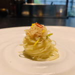 イチリン ハナレ - ① 【XO】
      ★ 自家製XO醬（帆立+金華ハム）と搾菜のカッペリーニ