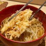 日本橋 蕎ノ字 - 桜えびかき揚げ　掛け蕎麦