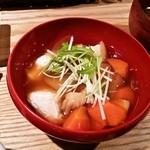 Miyamakafe - メインの鶏と野菜の黒酢あんかけ
