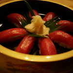 千成 - 本マグロにぎり（自家製醤油漬けにしたもの）