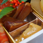 鮨 しみづ - 鯨ウネ柚子味噌、自家製からすみ