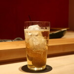 鮨 しみづ - 梅酒ソーダ割り