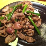 八昌 - 砂肝ニン芽炒め