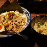 和風楽麺 四代目 ひのでや - ひのでやラーメンとミニ帆立御飯