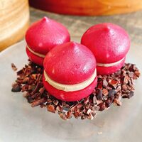 レヴォ - プロローグ5種類の中のひとつレバームースを挟んだビーツのマカロン風