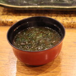 にぎり鮨 一五〇 - アオサの赤出汁