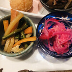 魚酔庭 - 山菜とにんじんの煮物となます