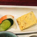 魚酔庭 - 糠漬けと玉子焼き
