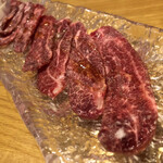 焼肉の龍園 - 牛ホホ肉　焼シャブ　おろしポン酢