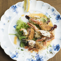 有頭エビのカダイフグリル　チリソース