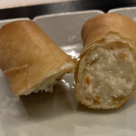 蓮心 - ④浜坂産松葉蟹と空豆の春巻き