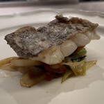 蓮心 - ⑥ 太刀魚の炒り焼　葱、ドライトマトの山椒炒め