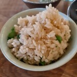 食堂カウ - 塩豚と菜の花の土鍋ごはん