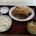 食堂 田舎家 - レバー炒め定食