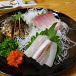 割烹かこう - 炙りシメサバ、ヒラマサ、アカヤガラ