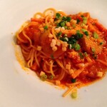 エス グロッソ - 激辛!!ベーコンとナスのトマトソーススパゲッティ 1,160円(税別)  ♪