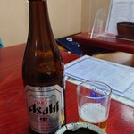 Soba Doko Ro Takinoya - 中瓶ビール、お通し
