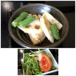 Kuromojiya - ◆蓮根とインゲンの胡麻和え・・家庭的な品ですけれど、これもいいお味。 ◆サラダ