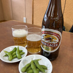 珍来 - 瓶ビール（キリンラガー）580円