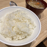 とんかつ ばんぶー - ご飯大盛り、豚汁