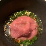 北海道焼肉 北うし - 美瑛和牛のサーロイン肉茶漬け