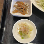わ楽 - きんぴらごぼう、白菜のお新香