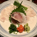 あさば - 地魚薄造り 〆鯵