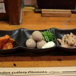 やきとり 正や - おまかせ小鉢３種盛り