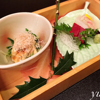 人形町今半 上野広小路店 - 季節感あるお造りに小鉢