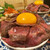 大衆スタンド きもと - 料理写真:レアハラミステーキをごはんに〜(°▽°)❤️