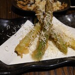 天ぷらとワイン大塩 - アスパラ～パルメジャーノ～
