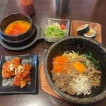 韓美食 オンギージョンギー - 石焼ビビンバ&ユッケジャンスープセット