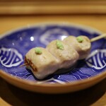 Yakitori Ogawa - ささみ山葵/お皿は伊万里の印判 寿