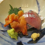 割烹 市川 - 鰺と赤貝